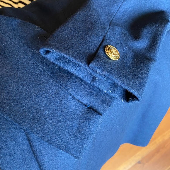 Vintage Pendleton 100% virgin wool navy blazer with gold buttons | petite 8 READ - Picture 5 of 6
